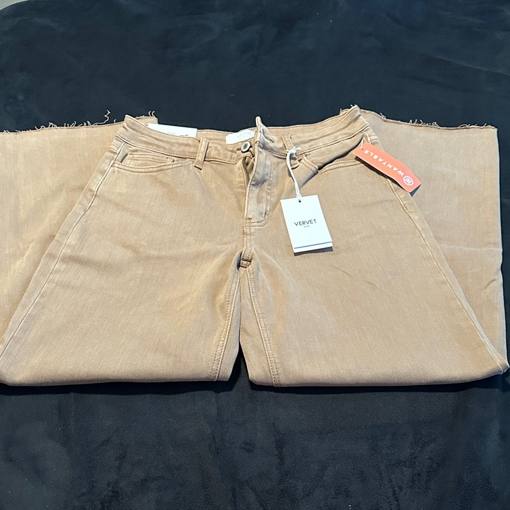 VERVET BY FLYING MONKEY  Tan Straight Jeans